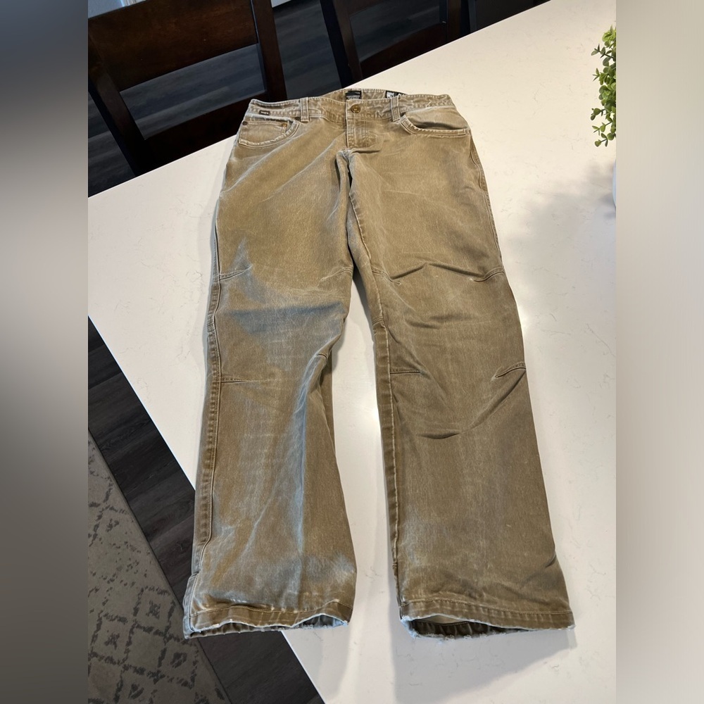 Kuhl Outkast Vintage Patina Dye Outdoor Hiking Pants Mens Size 36x32 Tan
